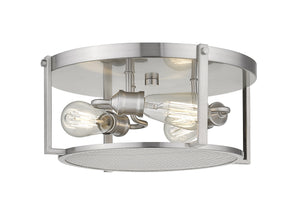 Halcyon 3 Light Flush Mount in Brushed Nickel Finish