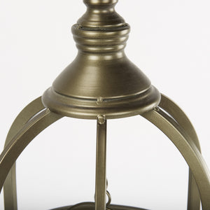 Gerson I Large Cage-Style Gold Metal Candle Holder Lantern