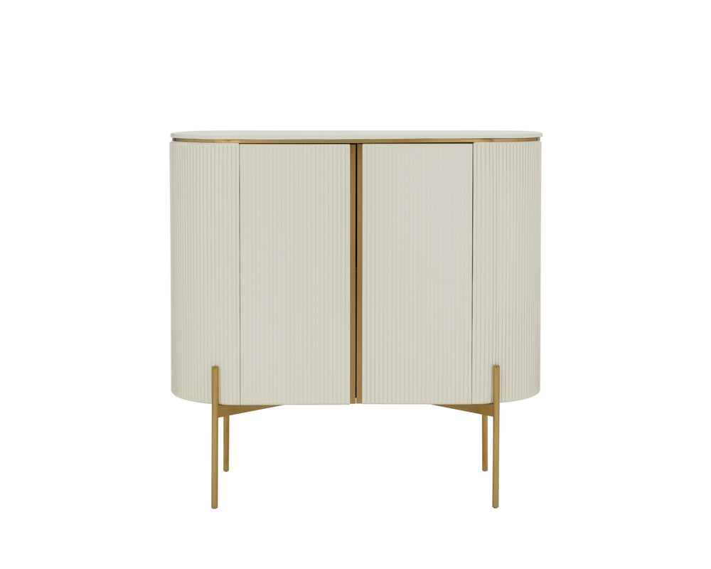 PALOMA BAR CABINET - HIGH GLOSS CREAM