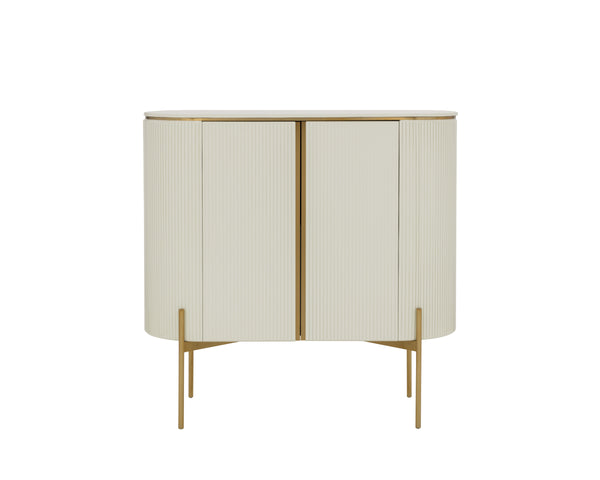 PALOMA BAR CABINET - HIGH GLOSS CREAM