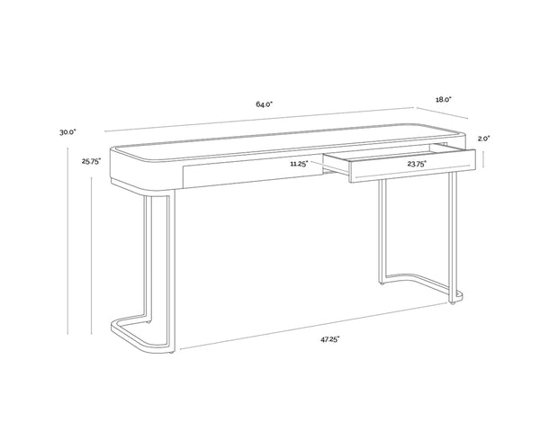 JAMILLE CONSOLE TABLE - CREAM