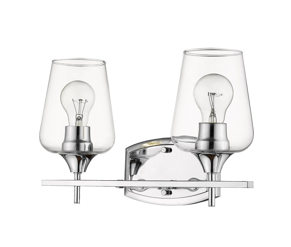 Joliet 2 Light Vanity in Chrome Finish