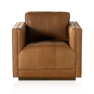 Kiera Swivel Chair In Palermo Cognac