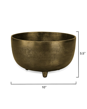  Relic Metal Large Footed Decorative Bowl