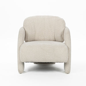 Salino Upholstered Lounge Chair in Natural Fabric