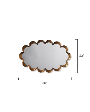 Scalloped Steel Wall Mirror