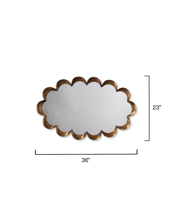 Scalloped Steel Wall Mirror