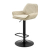 Luther Fabric Gaslift Swivel Bar Stool In Strata Cream (Set of 2)