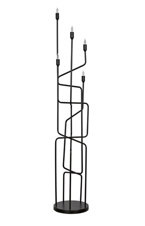 Moriarty Floor Lamp, Black Metal