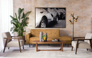 NEYMAR LOUNGE CHAIR - LINEA LIGHT GREY LEATHER