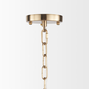 Colleen Antiqued Gold Metal 4-Light Chandelier