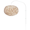 Eos XL 1-Light Wall Lamp in Light Brown with White Wall Hanger