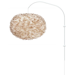 Eos XL 1-Light Wall Lamp in Light Brown with White Wall Hanger