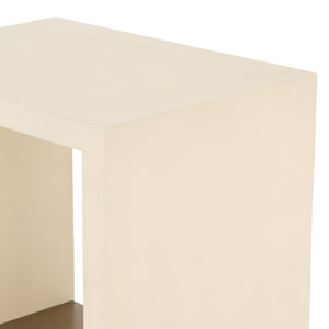 Hugo End Table-Parchment White