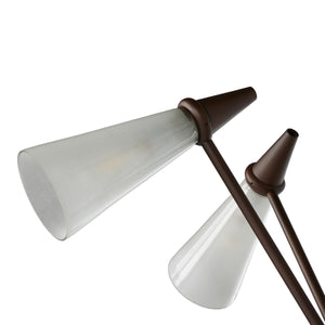 Ludwig Chandelier In Rust-Frosted Glass-Black Cord