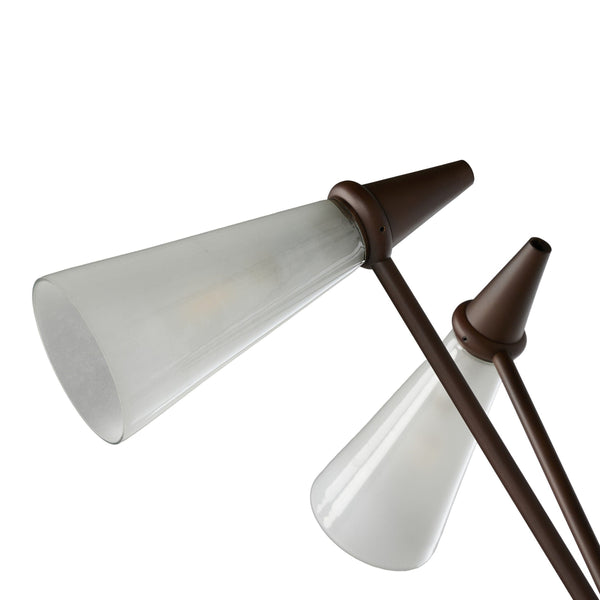 Ludwig Chandelier In Rust-Frosted Glass-Black Cord
