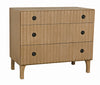 Daryl Mahogany Dresser with Brass Pulls in Weathered Finish