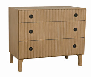 Daryl Mahogany Dresser with Brass Pulls in Weathered Finish