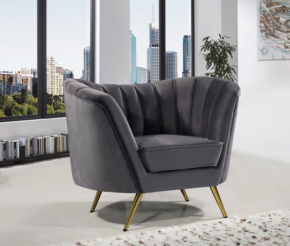 Josefina Chair In Grey Velvet