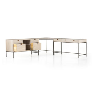 Trey Desk System - Dove Poplar