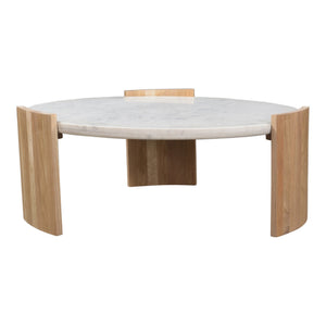 Moe's Dala Marble & Oak Coffee Table