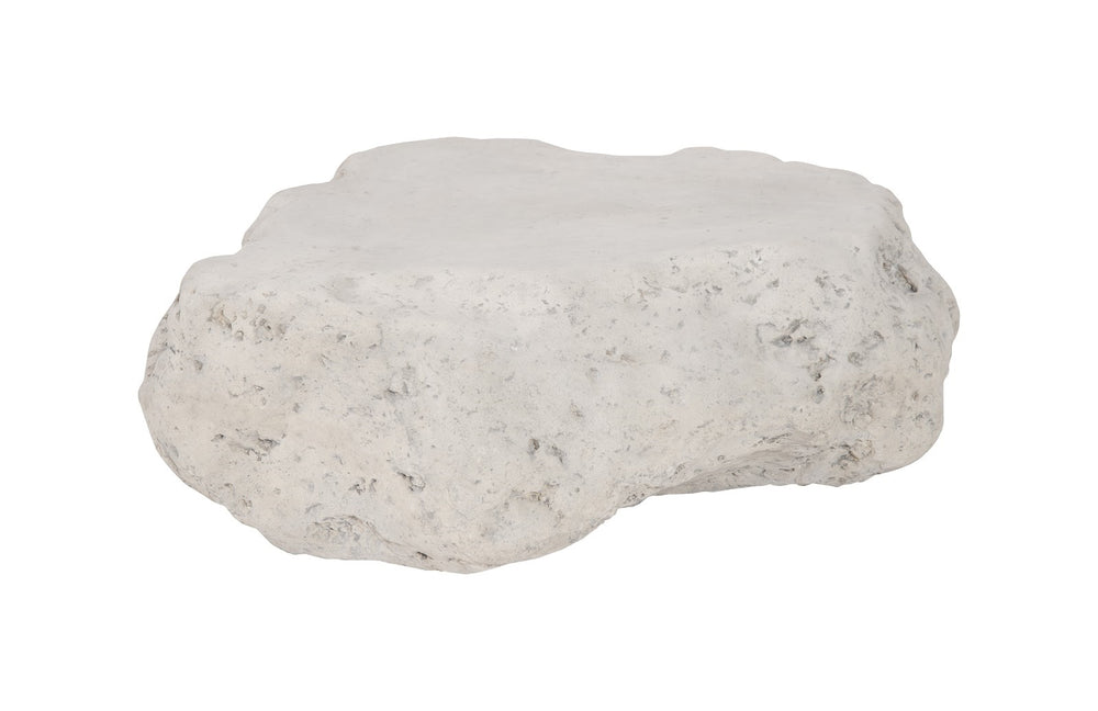 Cast Boulder Coffee Table, Roman Stone, Smallall