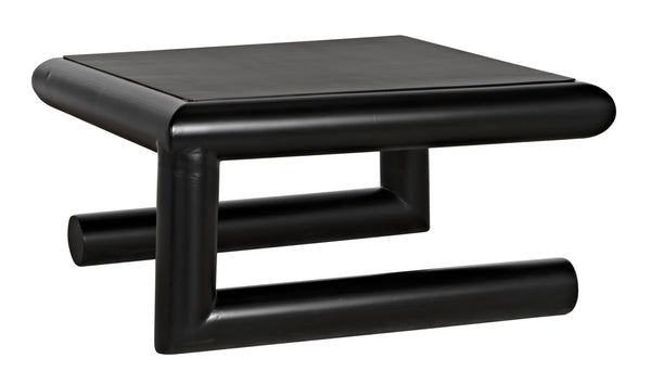 Emerson Industrial Steel Coffee Table in Matte Black
