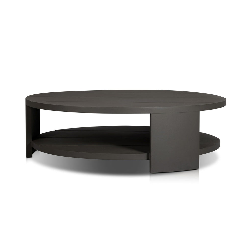 Roca Outdoor Round Metal Coffee Table - Bronze
