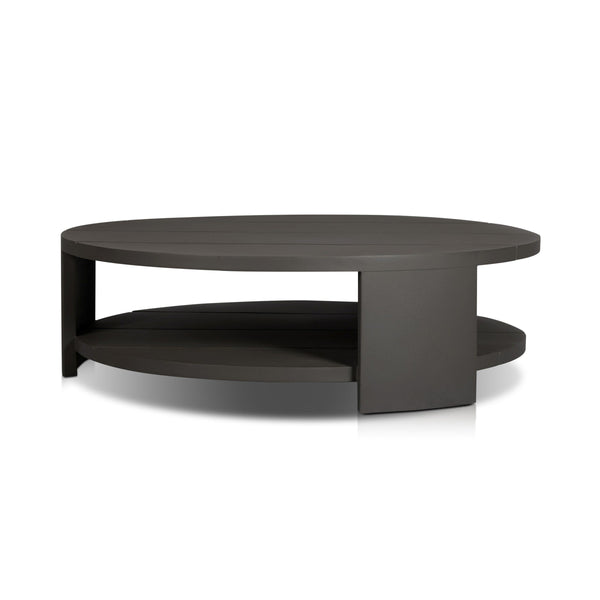 Roca Outdoor Round Metal Coffee Table - Bronze