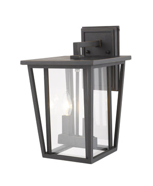Seoul 2 Light Outdoor Wall Sconce in Oil Rubbed Bronze Finish