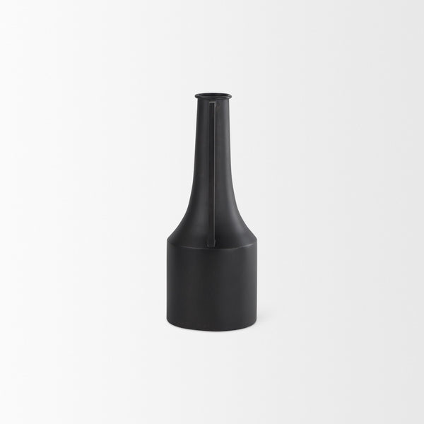 Aubrey Small 14.0H Black Iron Flower Vase