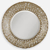 Alita Champagne Woven Metal Mirror
