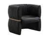 TRYOR LOUNGE CHAIR - VINTAGE BLACK NIGHT LEATHER