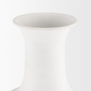 Toru Tall White w/ Grey Ombre Metal Vase
