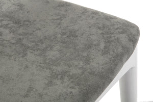 The Presidents Side Chair - White/ gray