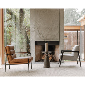 Moe's Verlaine Armchair in Chestnut Brown Leather