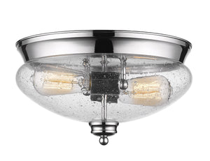 Amon 2 Light Flush Mount in Chrome Finish