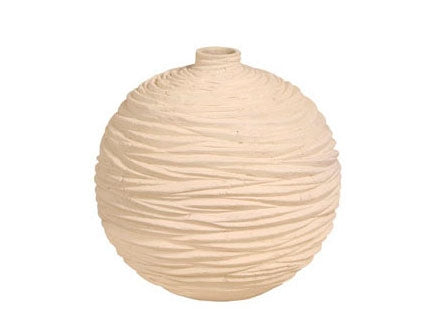 Waves Sphere Vase, Sandstone Natural