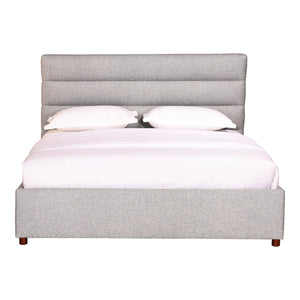 Moe's Takio Queen Bed in Light Grey Upholstery