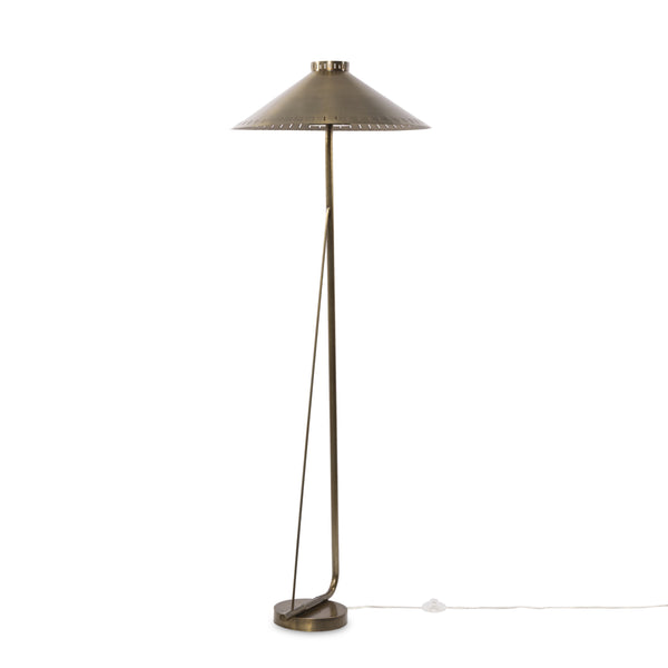 Egon Floor Lamp In Antique Brass Iron