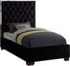 Priscilla Twin Bed In Black Velvet