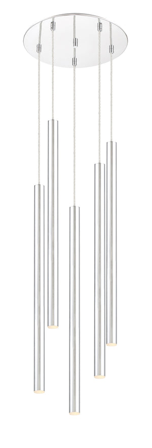 Forest 5 Light Island/Billiard in Chrome Finish