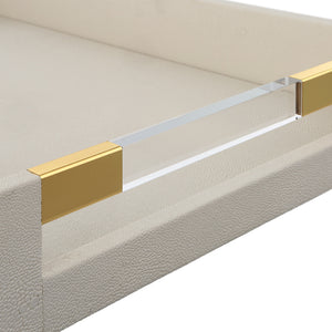 Wessex White Shagreen Tray
