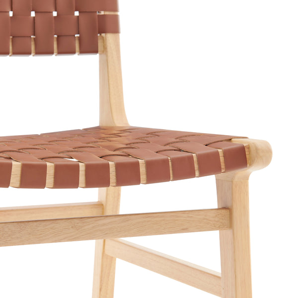 Marco PU Dining Side Chair, Ochre Brown