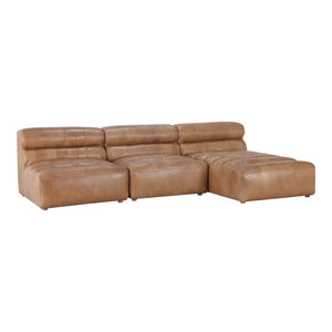 Moe's Ramsay Signature Modular Sectional in Tan Leather