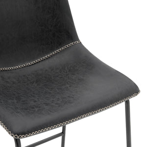 Vesta Counter Stool In Vintage Black (Set of 2)