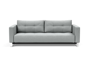 CASSIUS D.E.L. SLEEPER SOFA in MELANGE LIGHT GREY FABRIC WITH Chrome legs 538