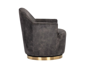 Casey Swivel Lounge Chair - Nono Shitake