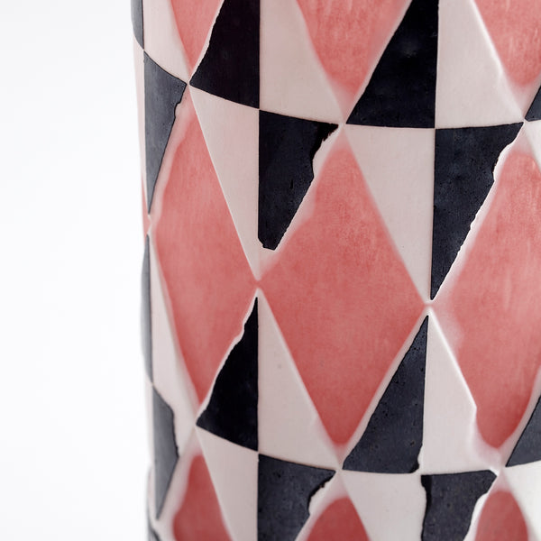 Large Mesa Vase in Black and White