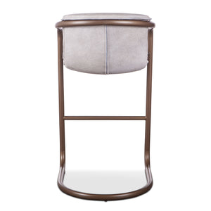 Portofino Leather Bar Chair Vintage White